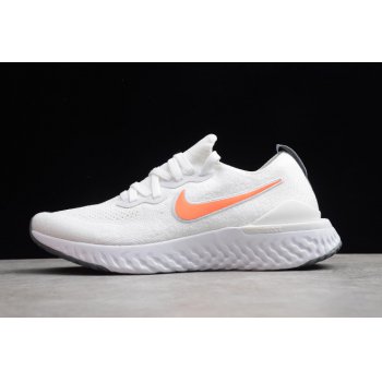 Nike Epic React Flyknit 2 White Orange Red C16401-100 Shoes